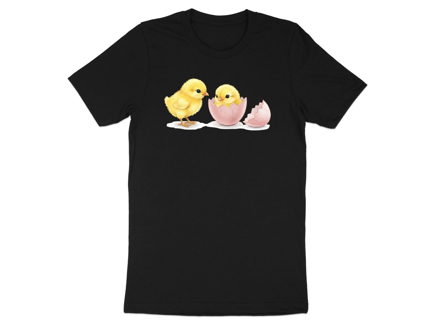 Cute Yellow Chicks Hatching Watercolour Tee