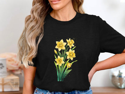 Golden Daffodil Bouquet Graphic T-Shirt