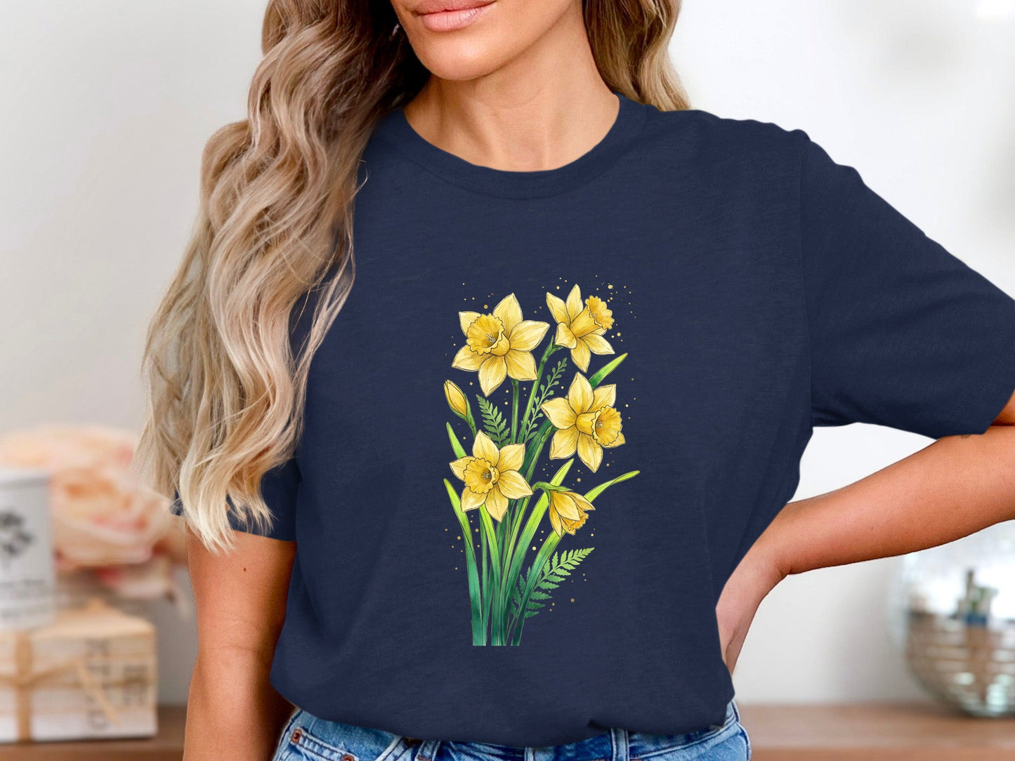 Golden Daffodil Bouquet Graphic T-Shirt