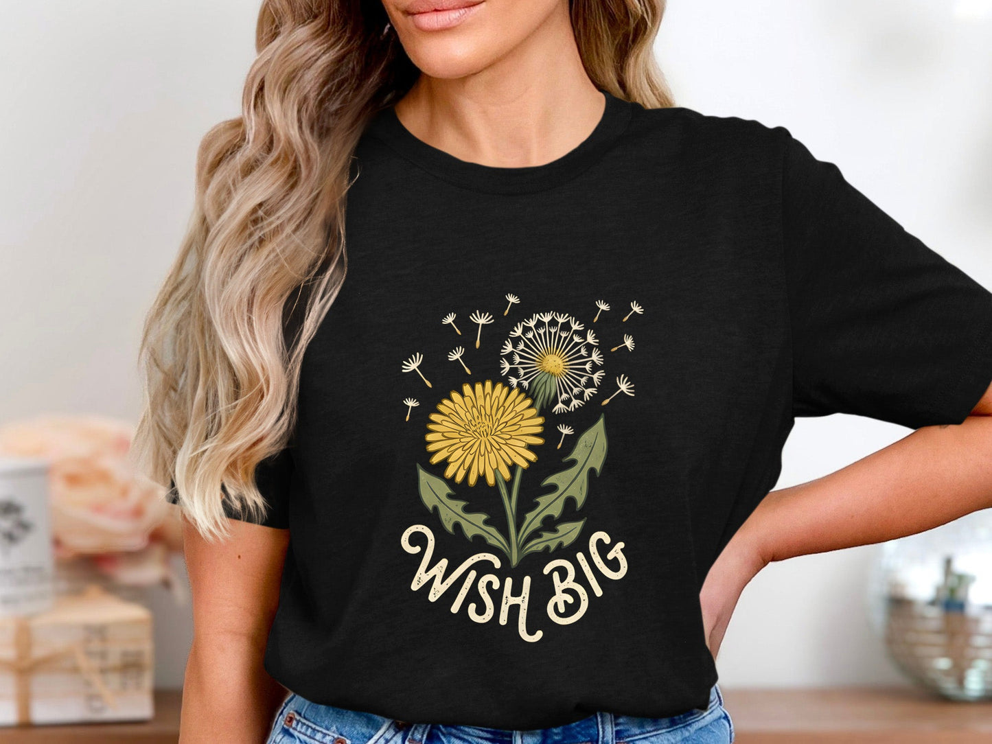 Wish Big Dandelion Illustration T-Shirt
