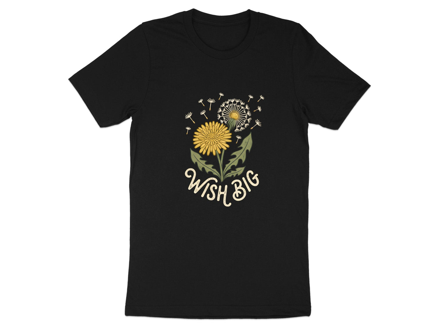 Wish Big Dandelion Illustration T-Shirt
