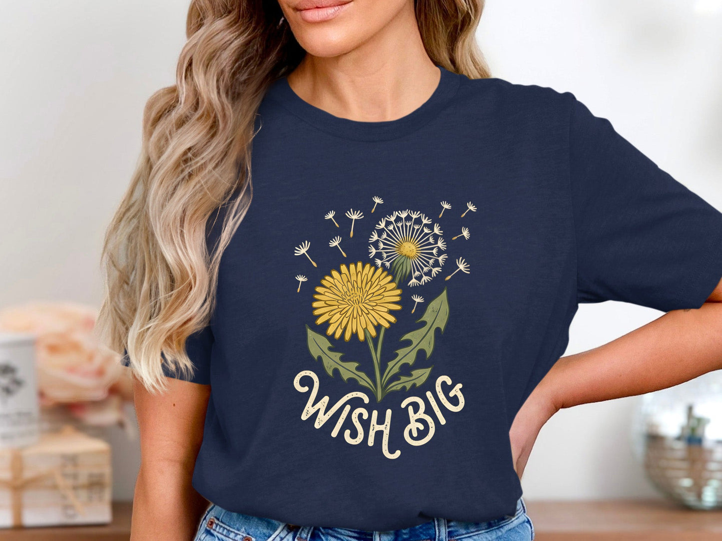 Wish Big Dandelion Illustration T-Shirt