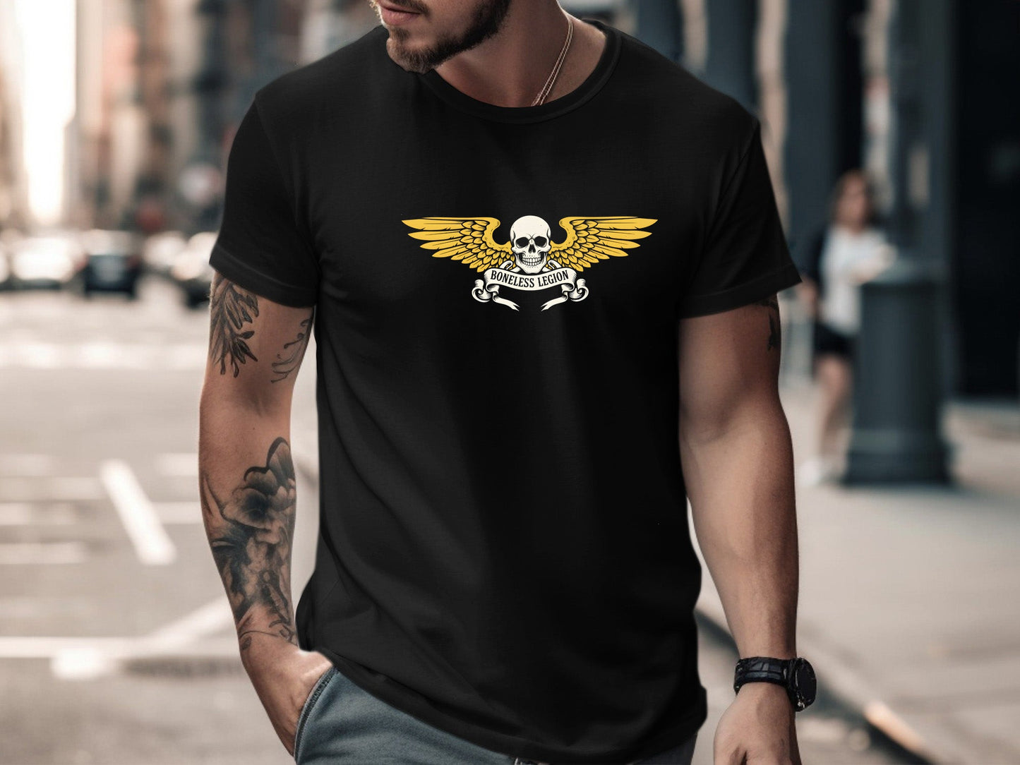 Boneless Legion Winged Skull T-Shirt