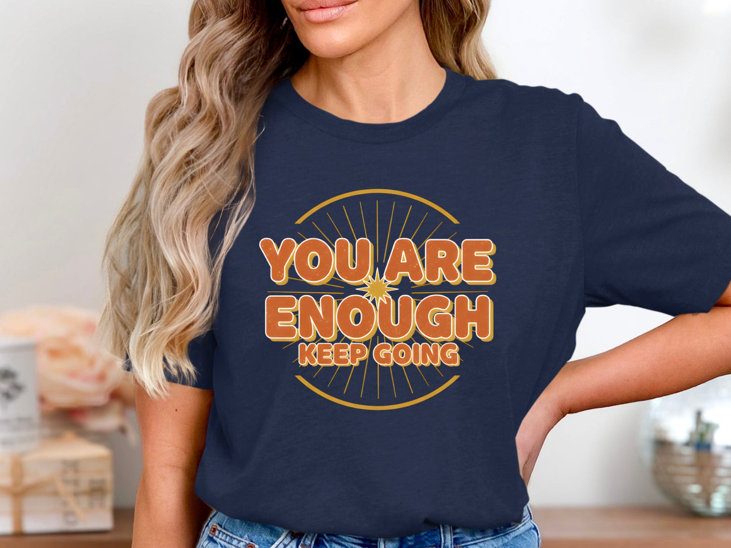 You Are Enough Floral Affirmation Tee