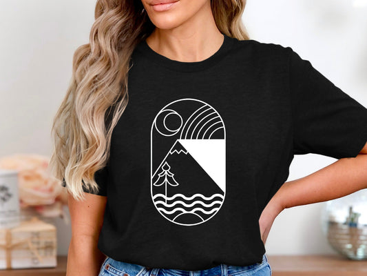 Zenith Arc Coastal Landscape T-Shirt