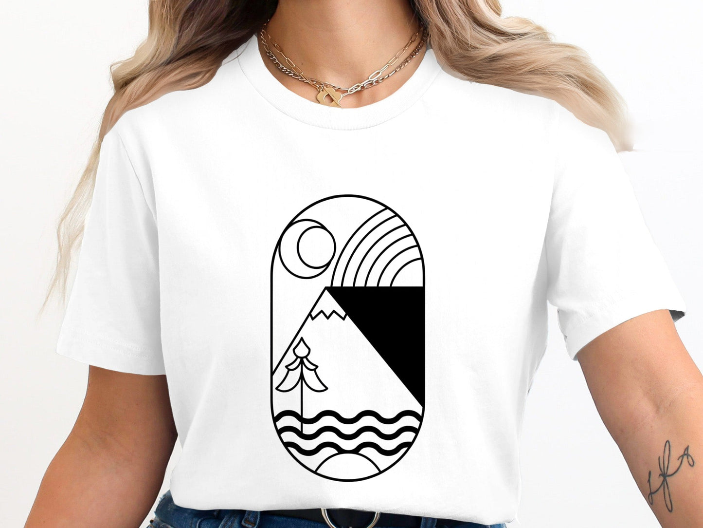 Zenith Arc Coastal Landscape T-Shirt